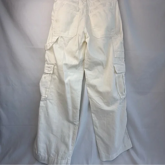 Wild Fable Women’s Size 0 White Wide Leg Cargo Jeans - Picture 3 of 16